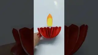 3D Paper Diya 🪔 Diwali craft ideas #crafts #3dcraft #shorts