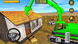 Heavy Demolition Crane Simulator 2022 - House Moving Games - Android Gameplay
