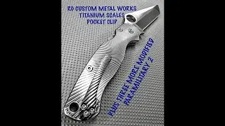 Modified four @SpydercoKnivesOfficial Paramilitary 2&rsquo;s, scale and blade swaps #edc #makeityourown #knife