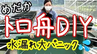 巨大トロ舟でメダカの洗い場！トラブル連発DIY！