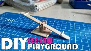 Miniature Playground SEE-SAW // DIY FULL TUTORIAL