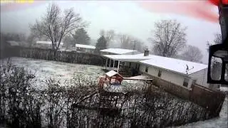 Tail Boom Terry Fly & Flip V949 During Snow Storm