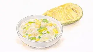 Tearing down jackfruit for ch&egrave; th&aacute;i (Vietnamese fruit cocktail)