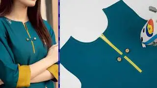This Neck Design Is Everywhere! 🔥 Easy Cutting & Stitching Tutorial