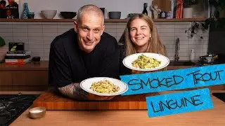 Smoked Trout, Asparagus and Lemon Linguine