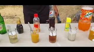 Bleaching powder vs all cold drinks ! क्या यह सभी ड्रिंक का कलर उड़ा पाएगा ? easy science experiment