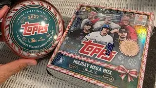 Набор Topps Holiday Baseball Factory Sealed Mega Box 2025 года в заводской упаковке (распаковка)