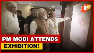 Prime Minister Modi Attends Exhibition At The Gyan Bharatam International Conference