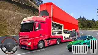 Transporting SUV in Trailer Truck - Car Transport Truck Simulator - Android Gameplay