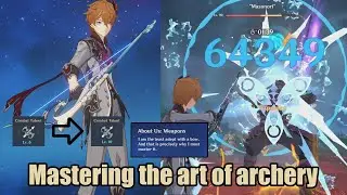 Childe improving his bow skills 【Range Attack DPS Showcase】