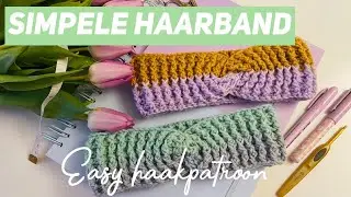 Simpele haarband, eenvoudig haakpatroon!
