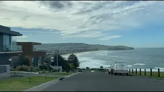 Australia (NSW) Beautiful Gerringong to Kiama -Driving under a gloomy sky