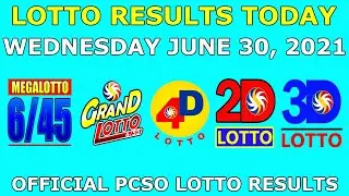 9pm Lotto Result June 30 2021 (Wednesday) PCSO Today