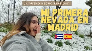 Mi primera nevada en Madrid🇪🇸/Así lo viví como cubana🇨🇺🥹