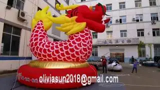 large custom made decoration inflatable balloon China dragon for sports competition