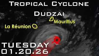Tropical Cyclone Dudzai Tracking South of Mauritius and La Reunion; Minimal Impacts Expected