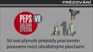 PEPS V8.2 Fr&eacute;zov&aacute;n&iacute; | Plynul&eacute; přejezdy mezi obr&aacute;běn&yacute;mi plochami v pěti os&aacute;ch