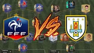 FRANCE VS URUGUAY WORLD CUP GAMES SQUAD PACYBITS FUT 18 DRAFT