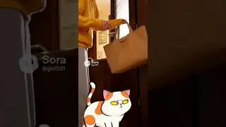 My cat thinks I&rsquo;m stealing her assets #cat#funnyanimals#funnyvideo #suspiciouscat#cat#dog#funnyvideo