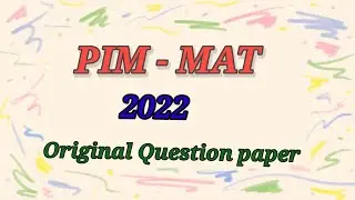 Pim-mat 2022 Question Paper Entrance Exam for Admission #rajasthanuniversity #viral #commercewithme