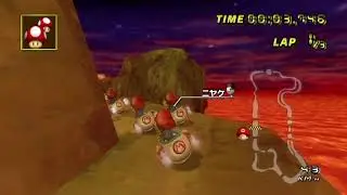 [MKWii] Grumble Volcano Glitch - Niyake Comparison