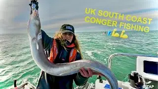 UK Boat Fishing - Conger Eel fishing - Freshwater Water Reef -  Freshwater Bay - Isle of Wight