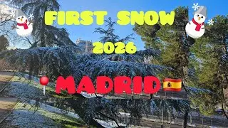 FIRST SNOW DAY , 📍MADRID 🇪🇸 2026 #snow #2026 #winter #madrid #europe #vlog #january 
