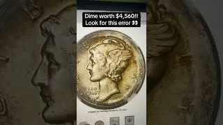 $4,560 Mercury Dime Error? 1945 Mercury Dime With Rare Broadstrike Error! #rarecoins #errorcoins