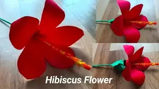 How to make Hibiscus flower 🌺 from paper | Hibiscus Paper Flower | DIY flower making | Paper Craft