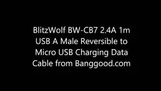 BlitzWolf BW-CB7 2.4A 1m USB A Male Reversible to Micro USB Charging Data Cable from Banggood.com