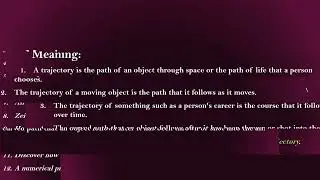 Trajectory Meaning with Examples