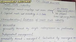 small scale industries || features of small scale industries || small business || class 11 bst
