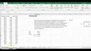 DISTRIBUCION TRIANGULAR EN EXCEL