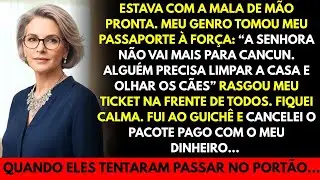 Meu genro rasgou minha passagem em público…Minutos depois quando eles foram embarcar…
