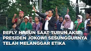 Orasi Anggota Tim Hukum Amin Refly Harun Saat Turun Aksi Unjuk Rasa di Kawasan Patung Kuda Jakarta
