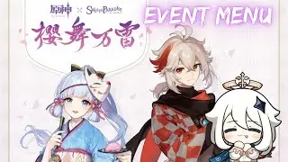 The Genshin impact x Sweet Paradise Collaboration Menu