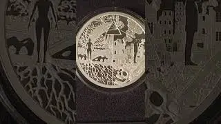 review of 2020 dark side of humanity 1oz silver shield proof like  medallion coin