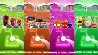 Tiles Hop EDM Rush-The Spider-Man🆚Ne Zha 2🆚CURSE of the SPRUNKI SLIDE EATER🆚SpongeBob SquarePants🎶🎵🎼