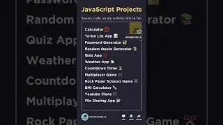 JavaScript project ideas | shorts video for java project |  