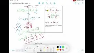 Unidad 4 Lección #10: Resolver ecuaciones cuadraticas por completar el cuadro