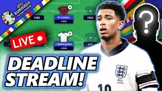 MATCHDAY 2 DEADLINE STREAM! | EURO 2024 FANTASY FOOTBALL TIPS STRATEGY AND ADVICE