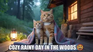 Mama Cat and Kitten&rsquo;s Cozy Rainy Day in the Woods! #pawpixelplay