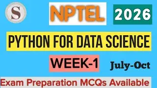Python for Data Science Week 1 Quiz Answers | NPTEL 2026 | Assignment Solutions
