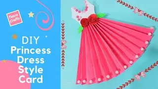 DIY Beautiful Princess Dress Card For Birthday || Dress Card Tutorial