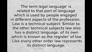 meaning of legal language? #law #lawpaper #legallanguage_and_generalenglish_llbquestionpaper