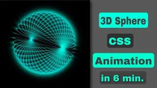 Pure CSS 3d sphere animation || 3d sphere animation #youtube #viral