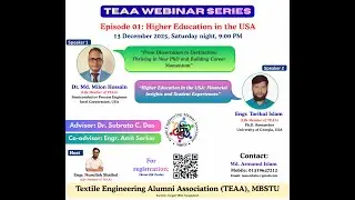 Higher Education in the USA 🇺🇸 | TEAA Webinar Series – Episode 1