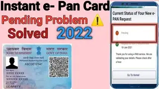 Instant e-Pan Card pending ⚠️ Problem ?? Solved | Instant e pan card download pending problem solved