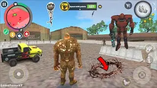 Rope Hero: Vice Town (Stone Giant Fight Army Base Camps) Man Stuck in Thorns - Android Gameplay HD