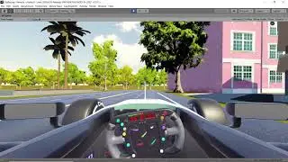 F1 car in City in unity using GSDRoadArchitect